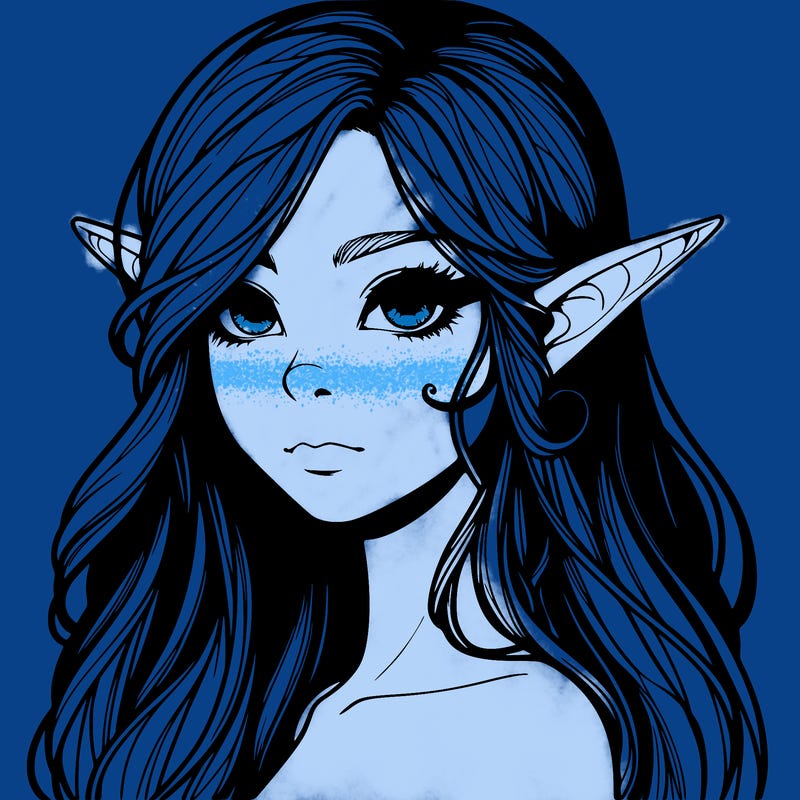 elf girl realistic dark fantasy