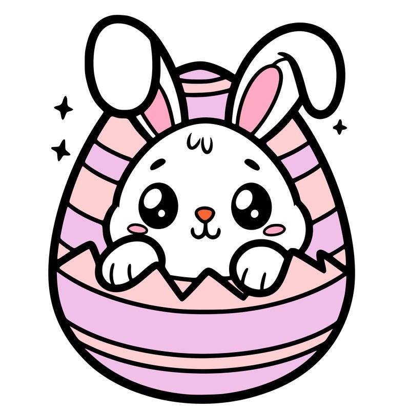 easter egg-shaped bunny