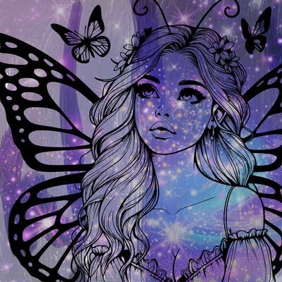 butterfly fairy realistic girl
