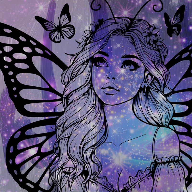 butterfly fairy realistic girl
