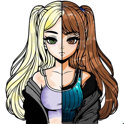 realistic girl split