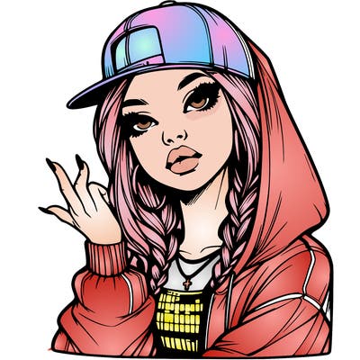 realistic hip hop girl