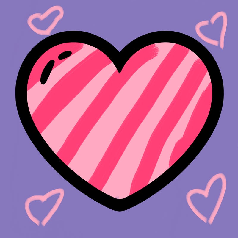 a blank heart