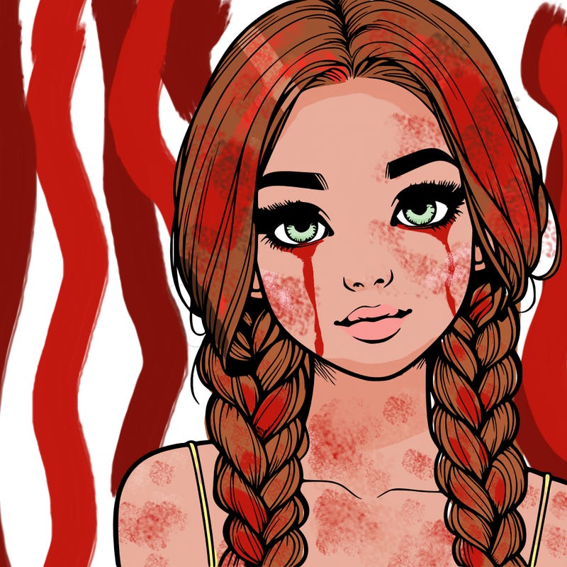 realistic girl with braids