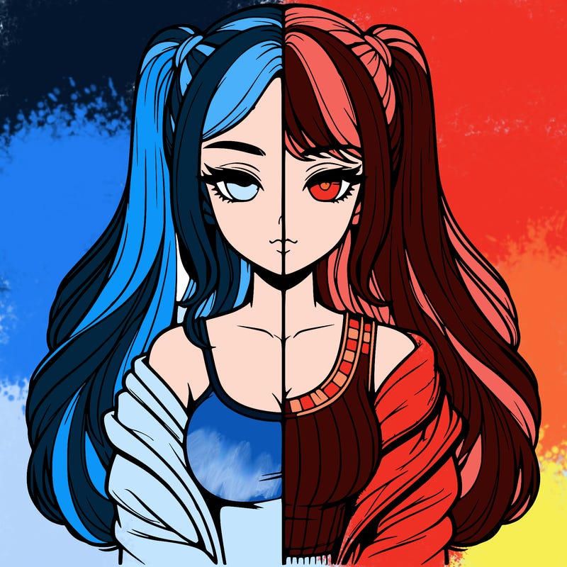 realistic girl split