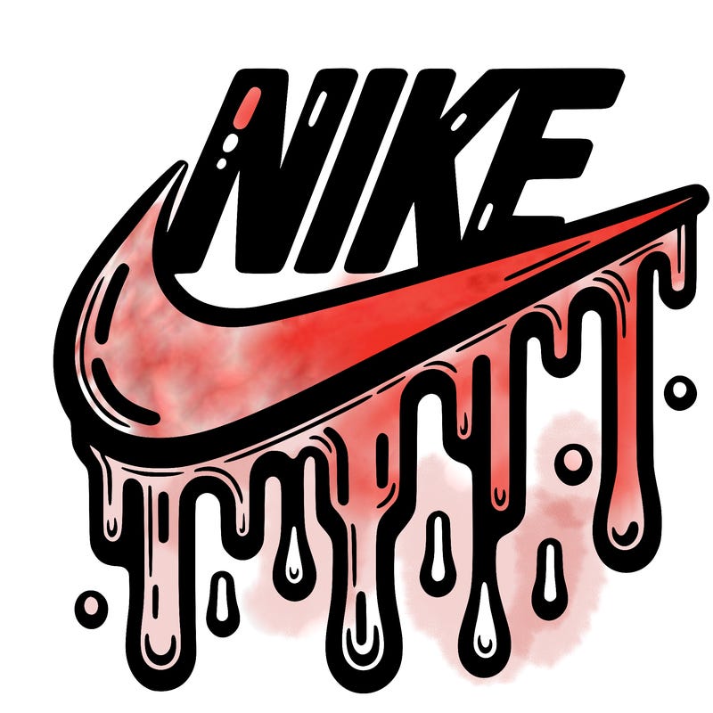dripping nike logo