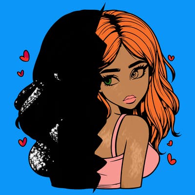 realistic girl split