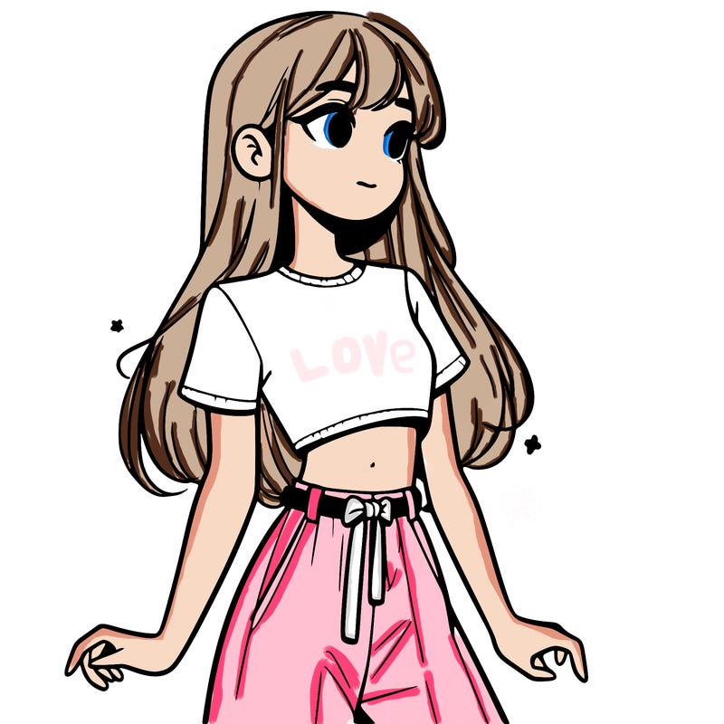 girl in a cute crop top