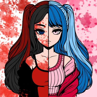 realistic girl split