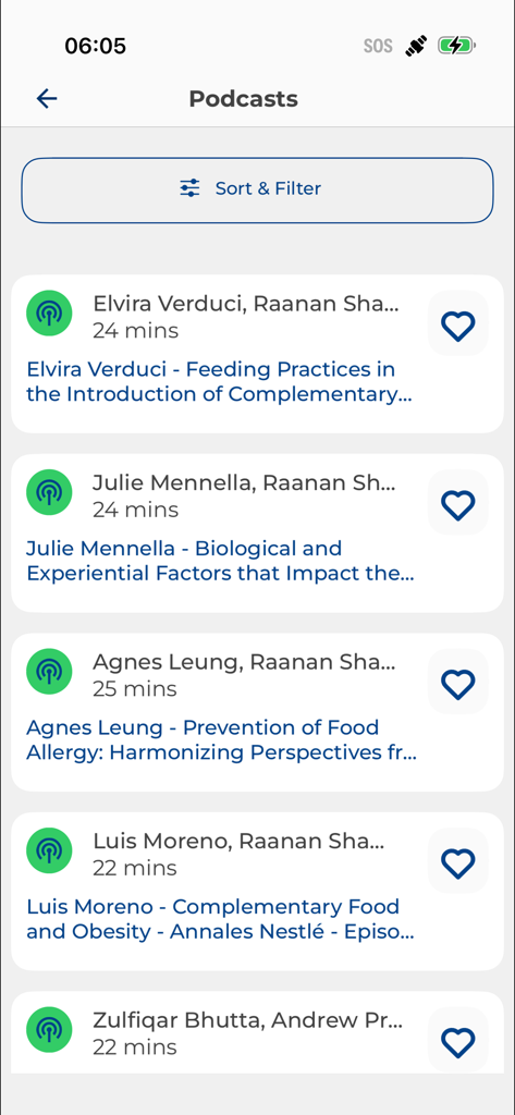 NNI365 - Un elenco di podcast educativi nell'app medica NNI365 con vari esperti in nutrizione infantile e materna.