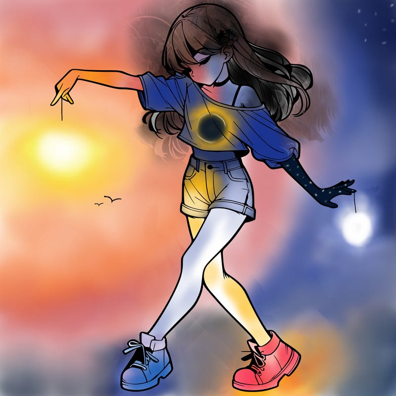 realistic girl danceing