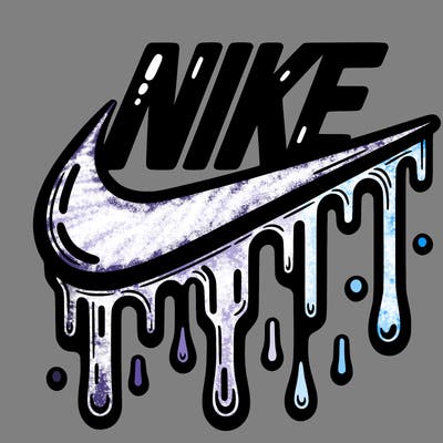 dripping nike logo