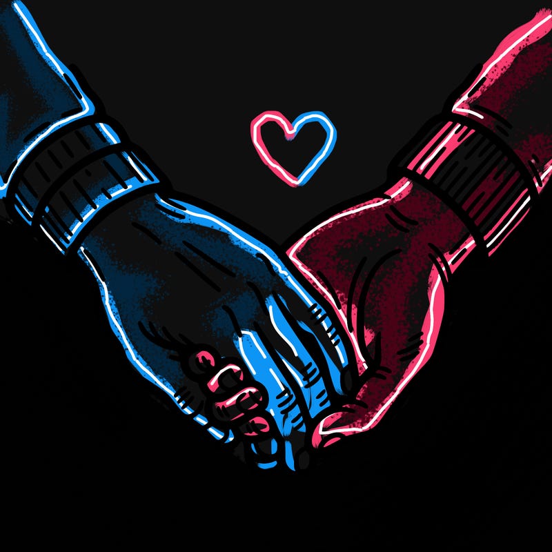 holding hands