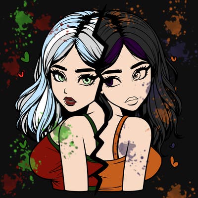 realistic girl split