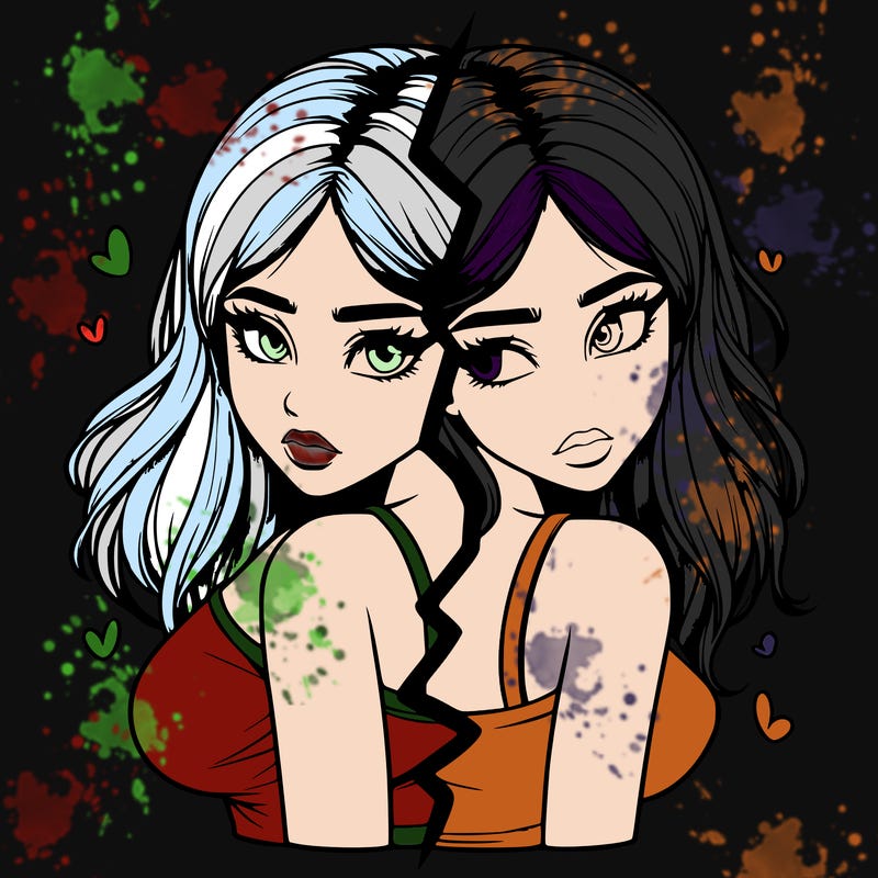 realistic girl split