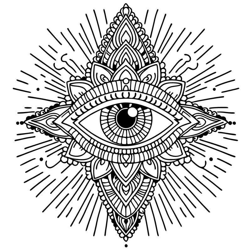 a beautiful distinguished spiritual third eye that's a serenity feely from the heart