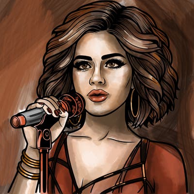 realistic looking female singer