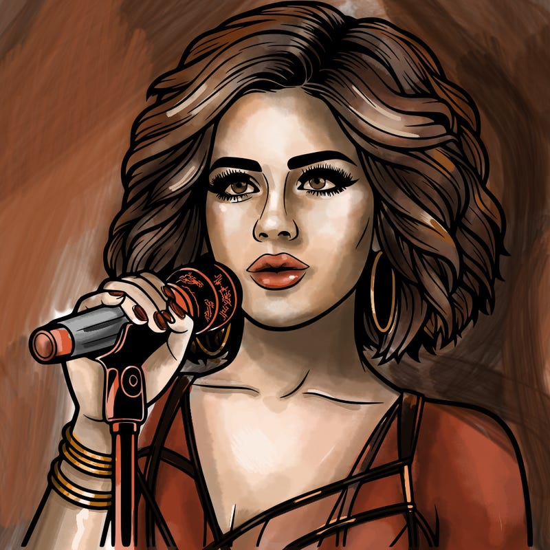 realistic looking female singer