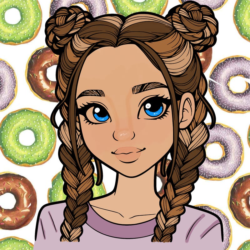 realistic girl with braids