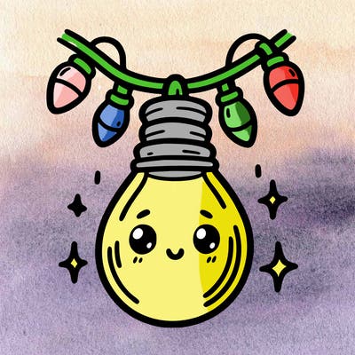 small bulb of a garland