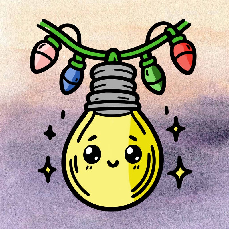 small bulb of a garland