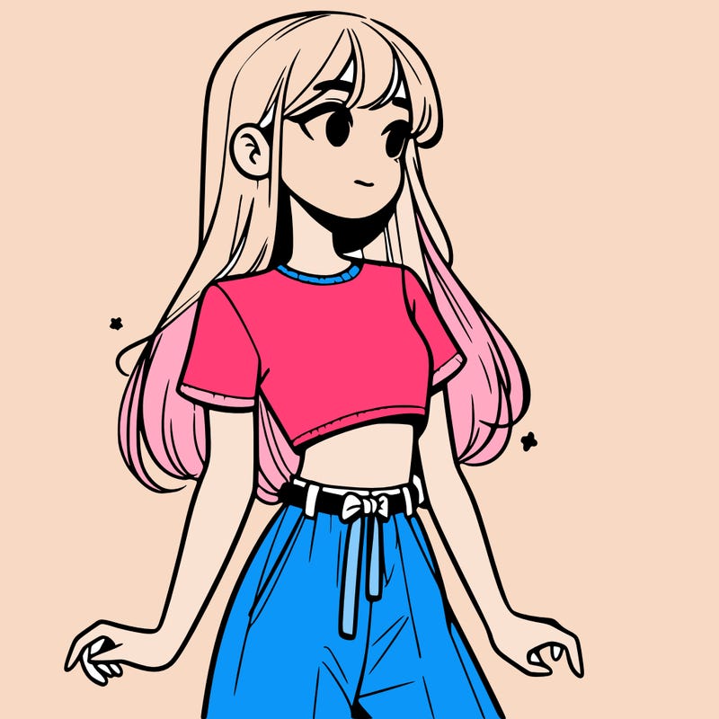 girl in a cute crop top
