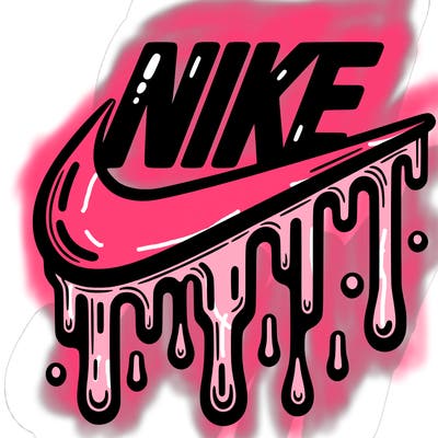 dripping nike logo