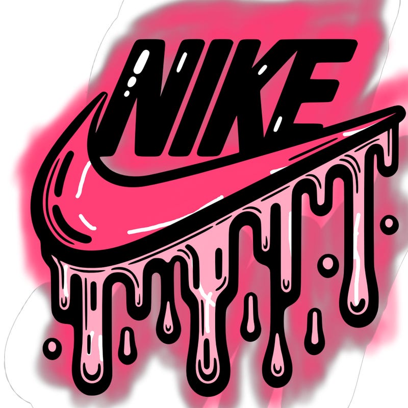 dripping nike logo