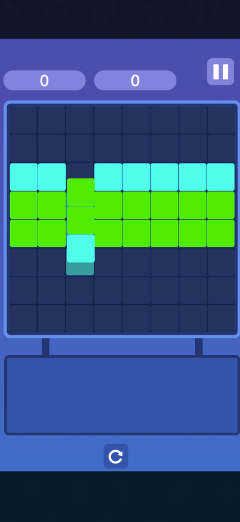 1010! Tetris Puzzle - Gameplay screen of 1010 Tetris Puzzle featuring colorful blocks on a blue grid board