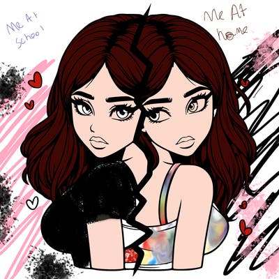 realistic girl split