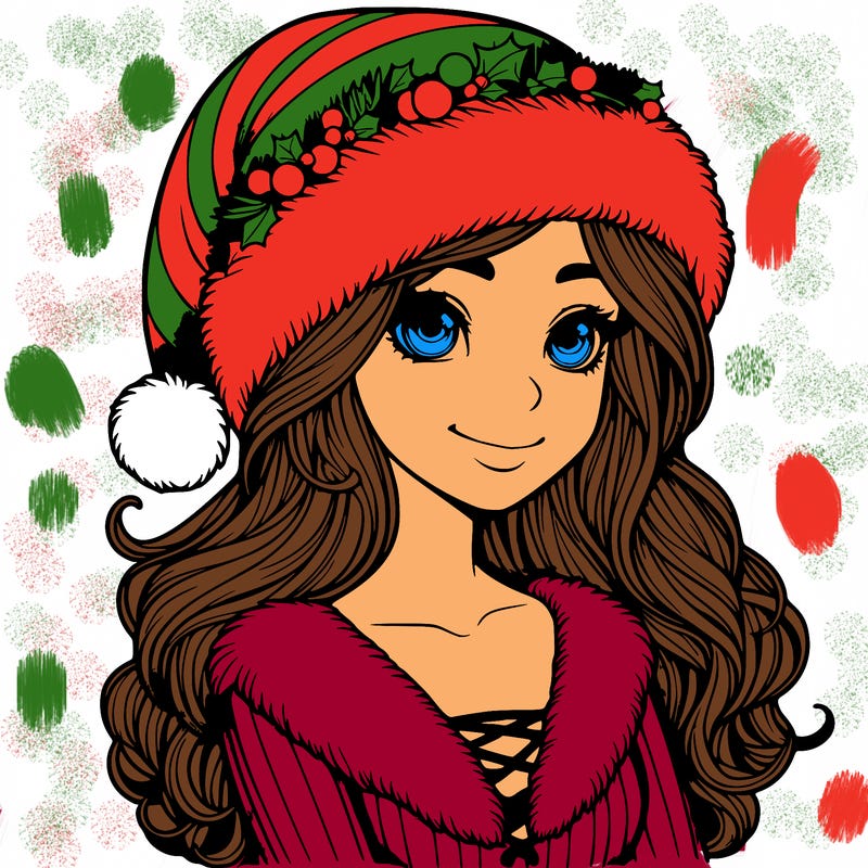 realistic christmas  girl