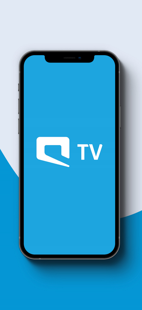 Mobily TV - Mobily TV app splash screen featuring the white brand logo on a blue background