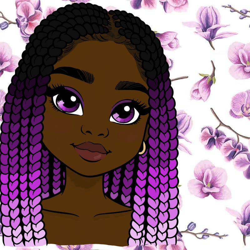 girl with box braids