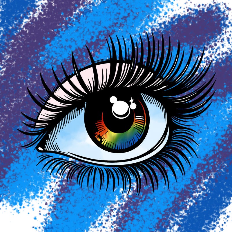 realistic eye long eylashes