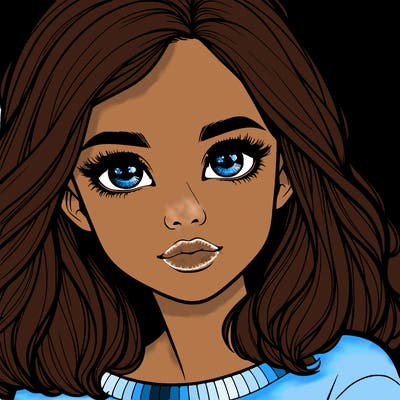 realistic girl whith cute eyes