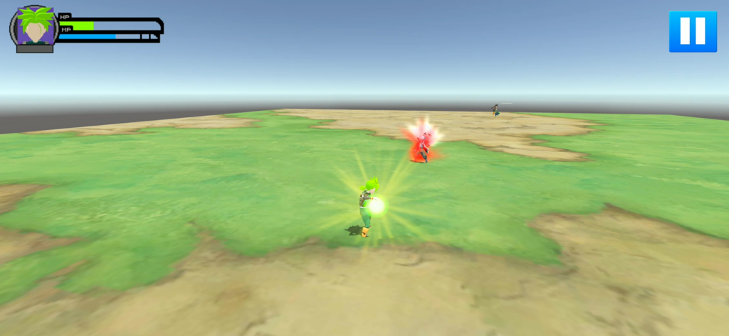 Stick Warriors 3D - Stickman hero charging a green energy blast in a 3D open world arena