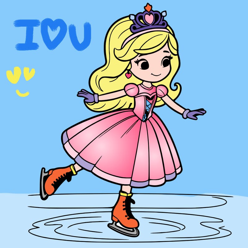 princess skating on ice