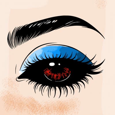 eye closed realistic