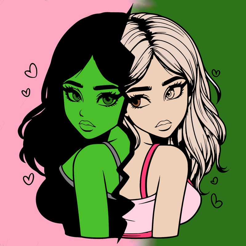 realistic girl split