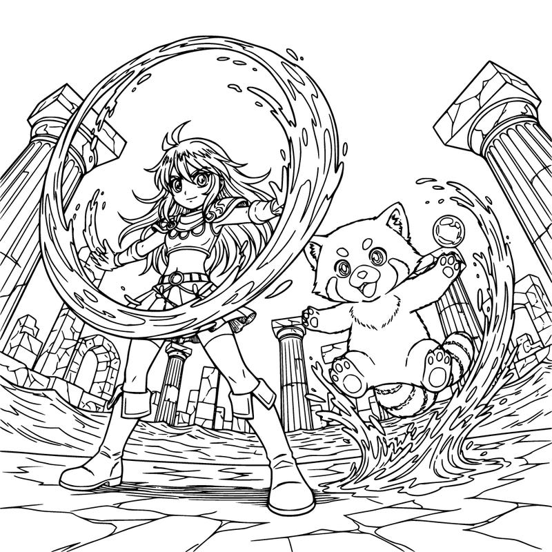 rebel princess, water, power, cute animal
