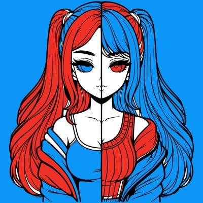 realistic girl split