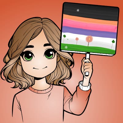 realistic girl holding up a sign