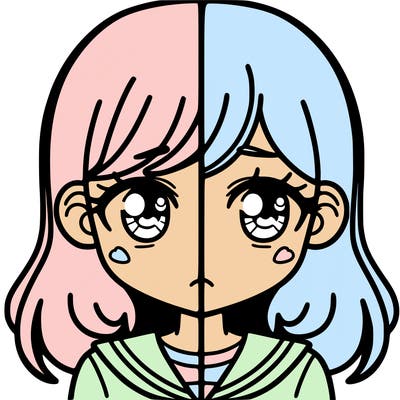 a split of a girl