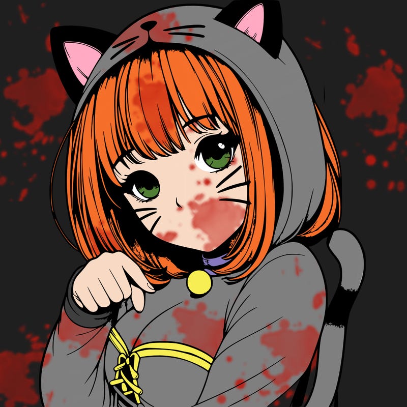 realistic girl in cat costume