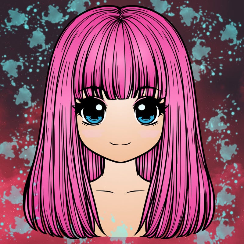 straight hair with bangs realistic