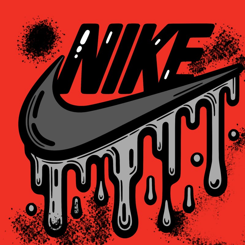 dripping nike logo