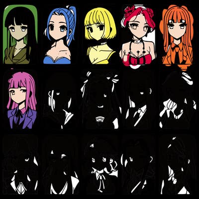 girls that look diffrent anime