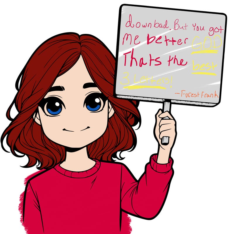 realistic girl holding up a sign