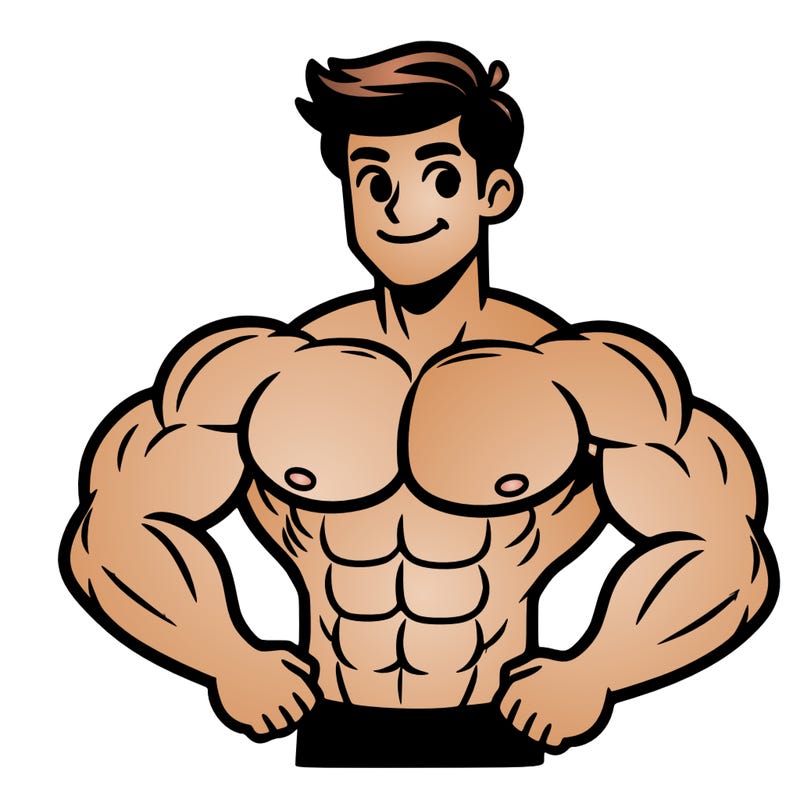 buff shirtless guy showing off his muscles