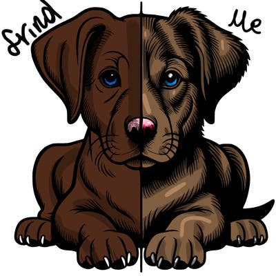 realistic dog split picture